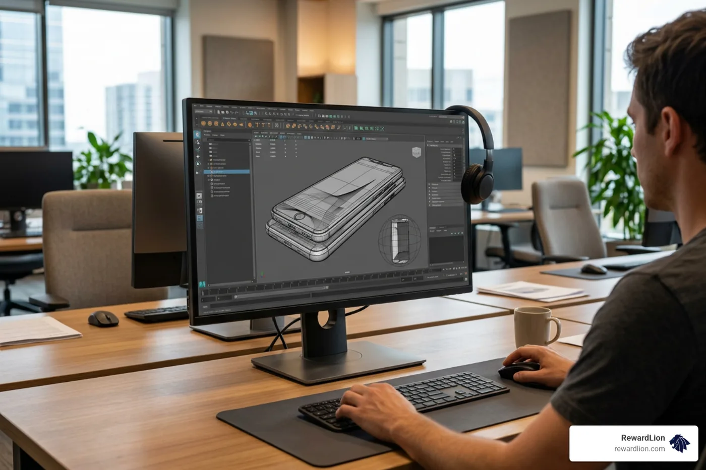 3D product rendering software rendering a premium device 3D product rendering software rendering a premium device