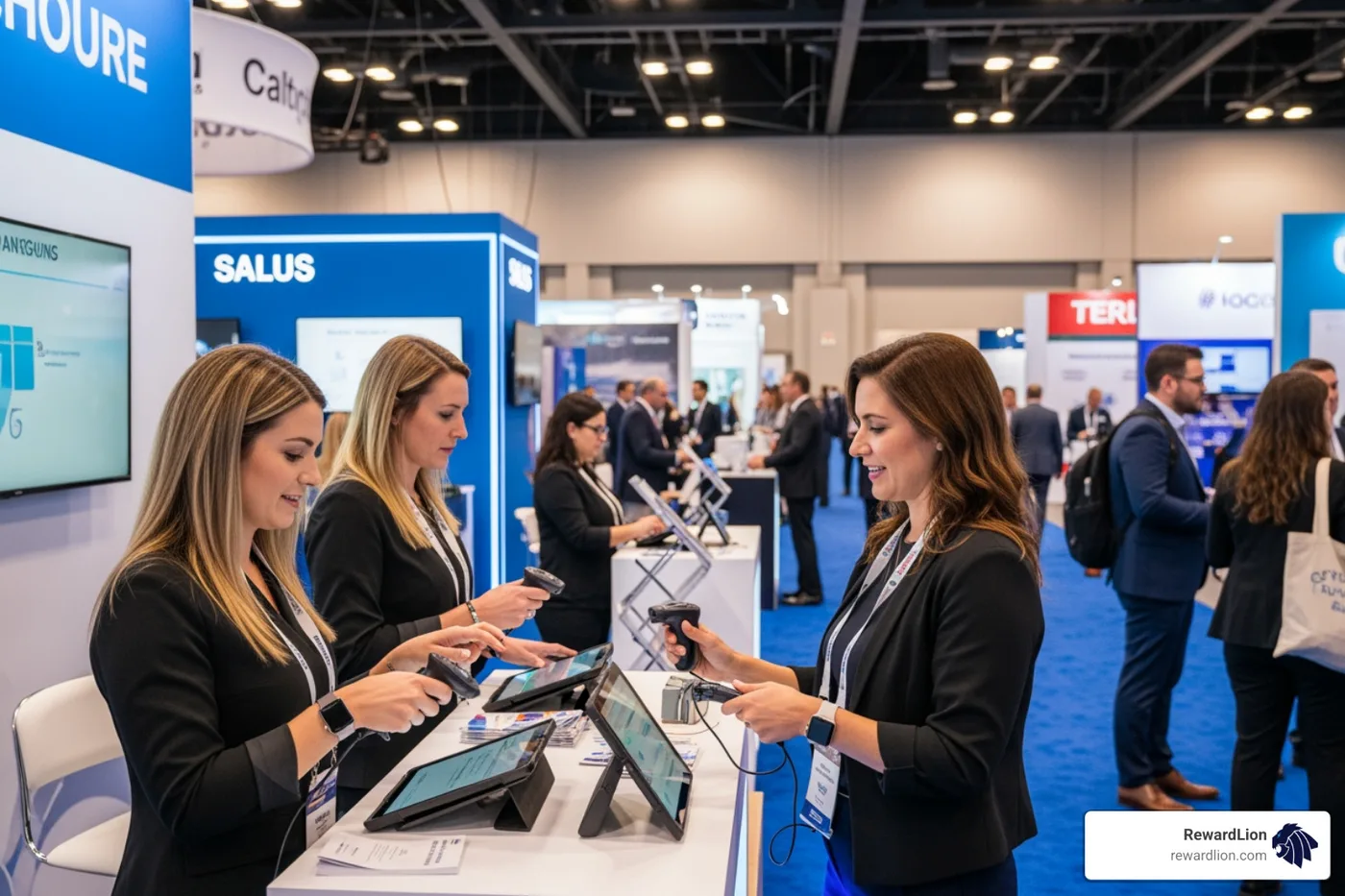 professional trade show environment with digital lead capture professional trade show environment with digital lead capture